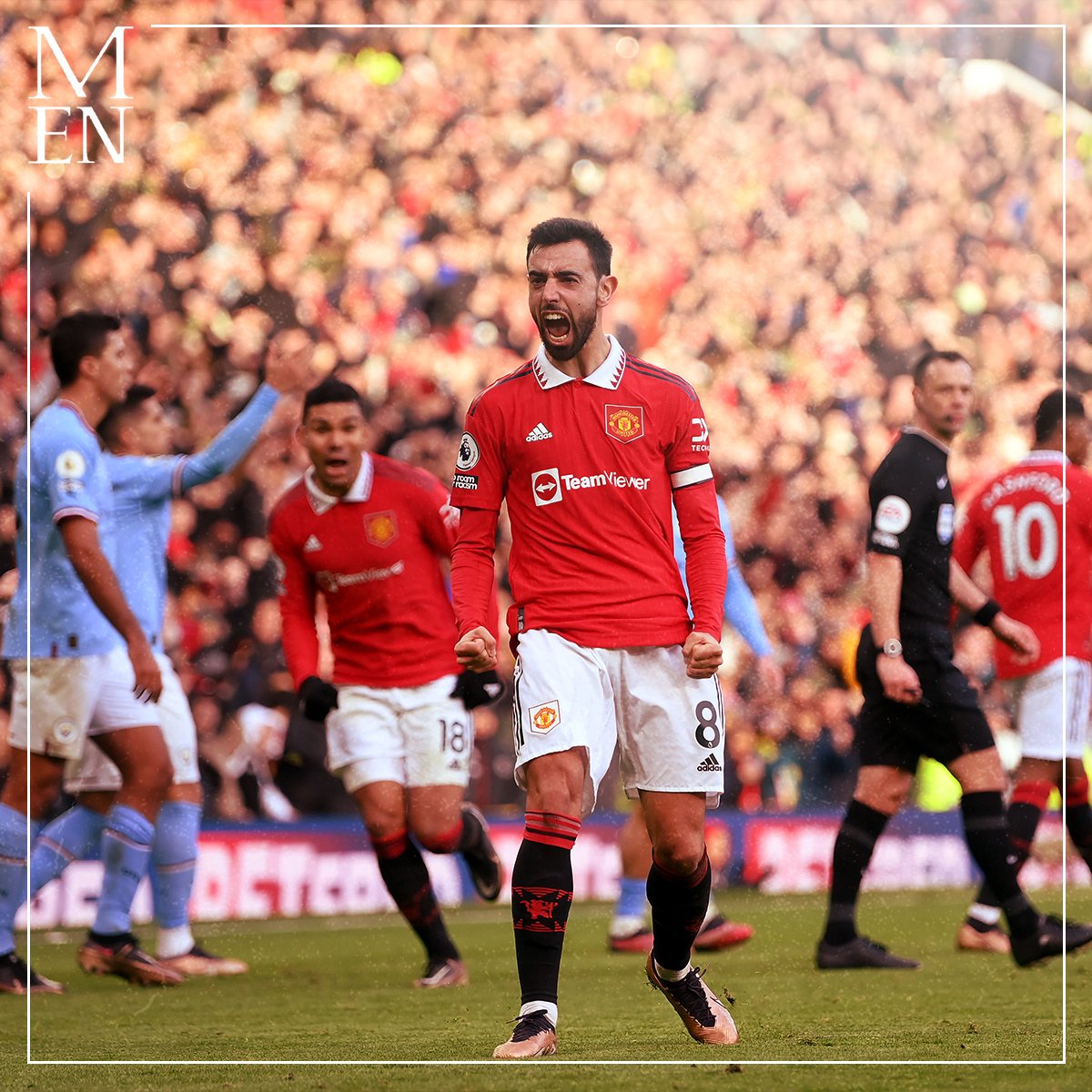 ManUtdMEN's tweet photo. Bruno Fernandes assisted the most xG of any player in the PL in 2022-23 (16.8), three more than Kevin de Bruyne 👀 #mufc https://t.co/WGY0gz9Dlj