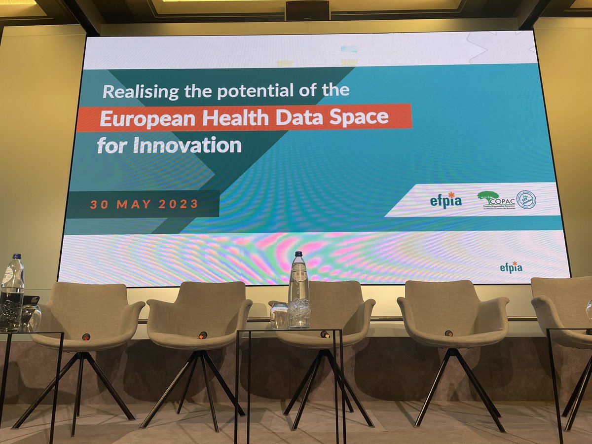 Realising the potential of the EHDS for innovation. The event by @EFPIA is starting soon. I am honoured to share the stage with @TomislavSokol @FulviaRaffaelli @GanesuRadu @VeroCimina and Chris Walker. #EHDS2023 #EHDS