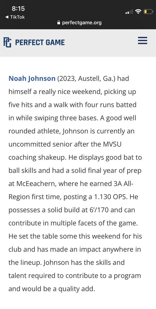 Thank you <a href="/PG_Georgia/">Perfect Game Georgia</a> <a href="/PG_Uncommitted/">PG_Uncommitted</a>