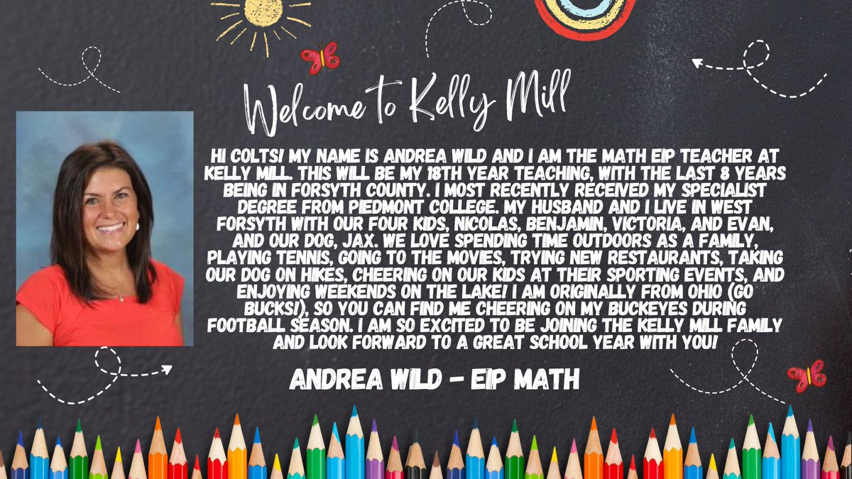 Welcome, Andrea Wild to our Colt Family!