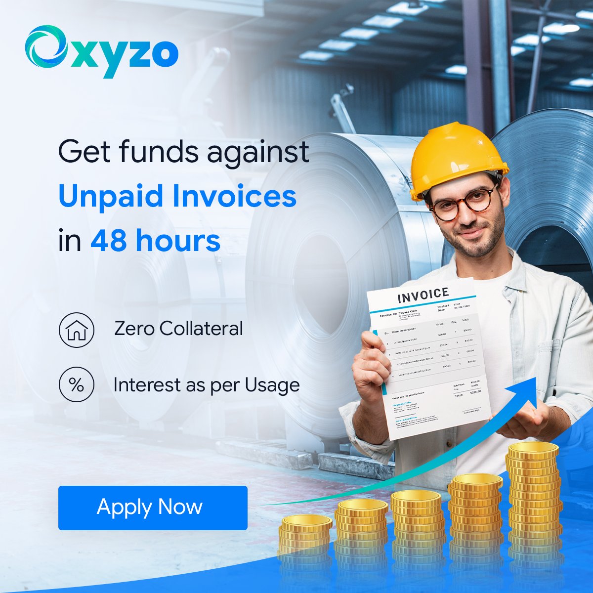 OxyzoFinancial's tweet photo. Worried about cash flow? Unlock the potential of your unpaid invoices with Oxyzo. Our streamlined process ensures quick and hassle-free financing solutions, empowering your business to thrive.
Apply Now:- https://t.co/CyGmkmLDAv
.
.
.
#oxyzo #invoicediscounting #nbfc #unpaidinvoice #cashflowmanagement #financemanagement #billdiscounting #invoicefinance #workingcapitalloans #workingcapital #capitalfunding