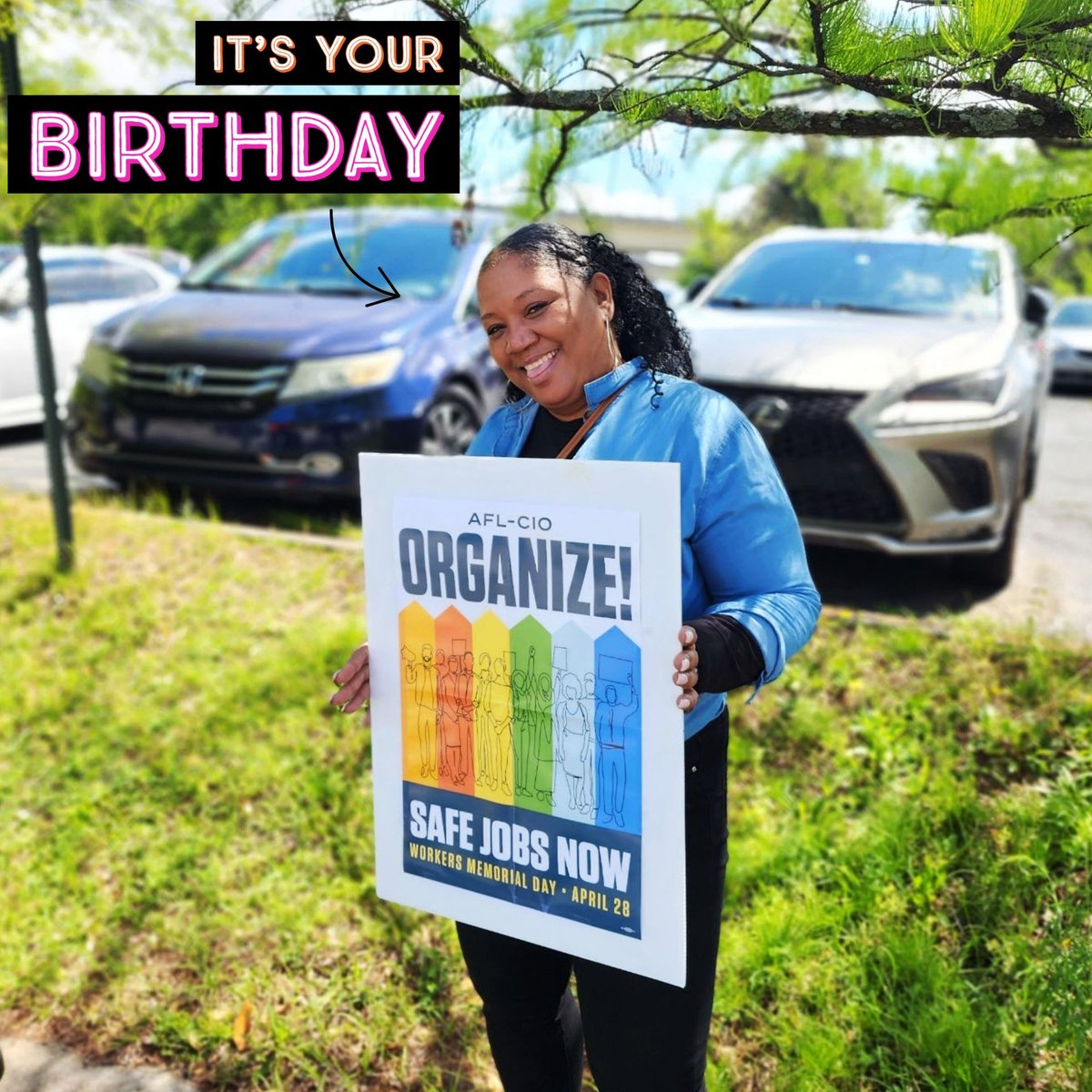 AFLCIOGeorgia's tweet photo. Happy birthday to the most amazing co-worker! Francine you are a joy to work with and a true inspiration. Wishing you a year full of happiness, success, and cake! 🎂🎉
from the @gaaflcio ❤️ https://t.co/GG55NqzrS6