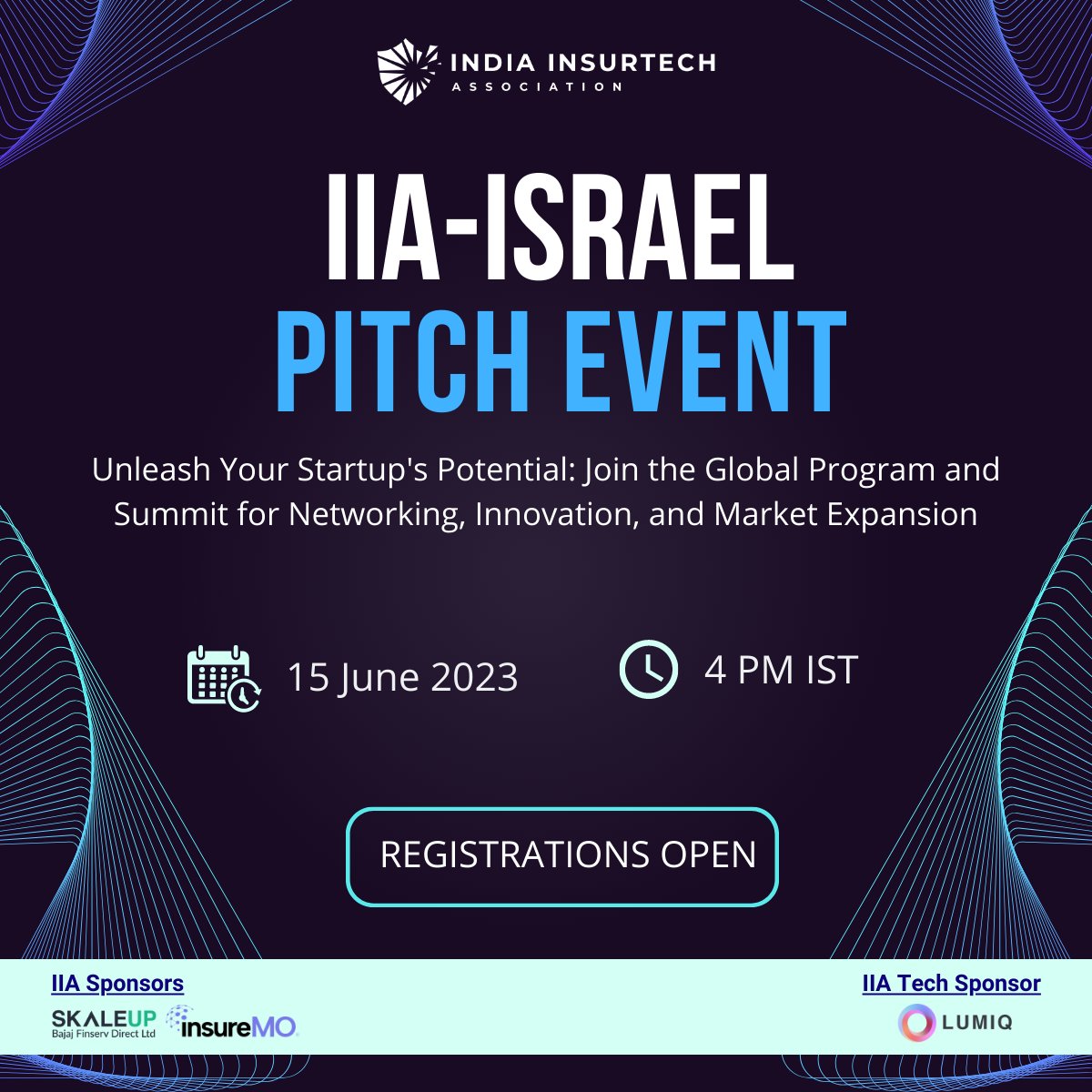 Thrilled to invite you to our upcoming IIA-Israel Pitch Event. This event serves as a preliminary round, opening doors for the winning startup to secure an exclusive opportunity to present at the renowned Insurtech Israel Global Accelerator Program.  
📍 bit.ly/3oHfCOb