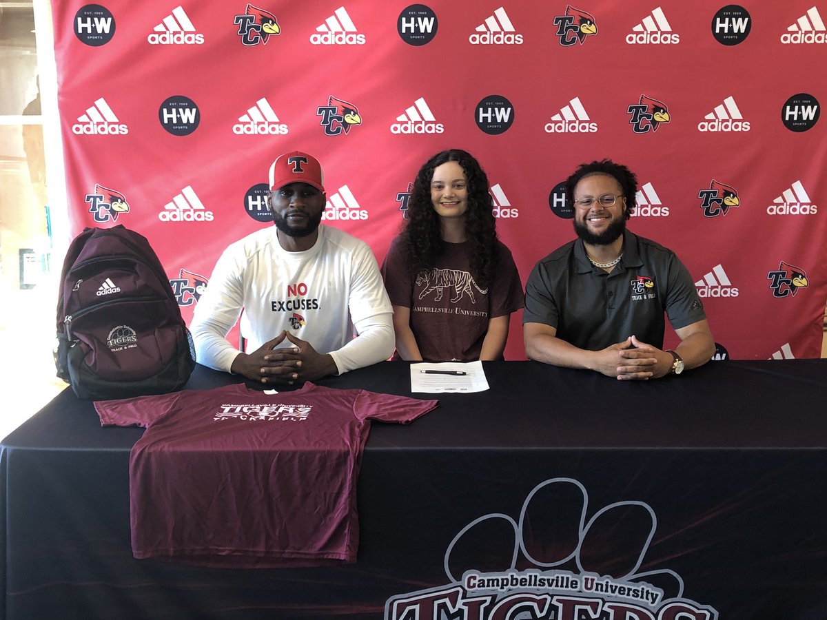 SportsTaylor's tweet photo. Congratulations to Layla Taylor on signing to continue her academic and athletic career at Campbellsville University. She will be a great addition to their Track & Field program. Great job, Layla. We are proud. #TCPride #TCTrack https://t.co/wasvA4M4eQ