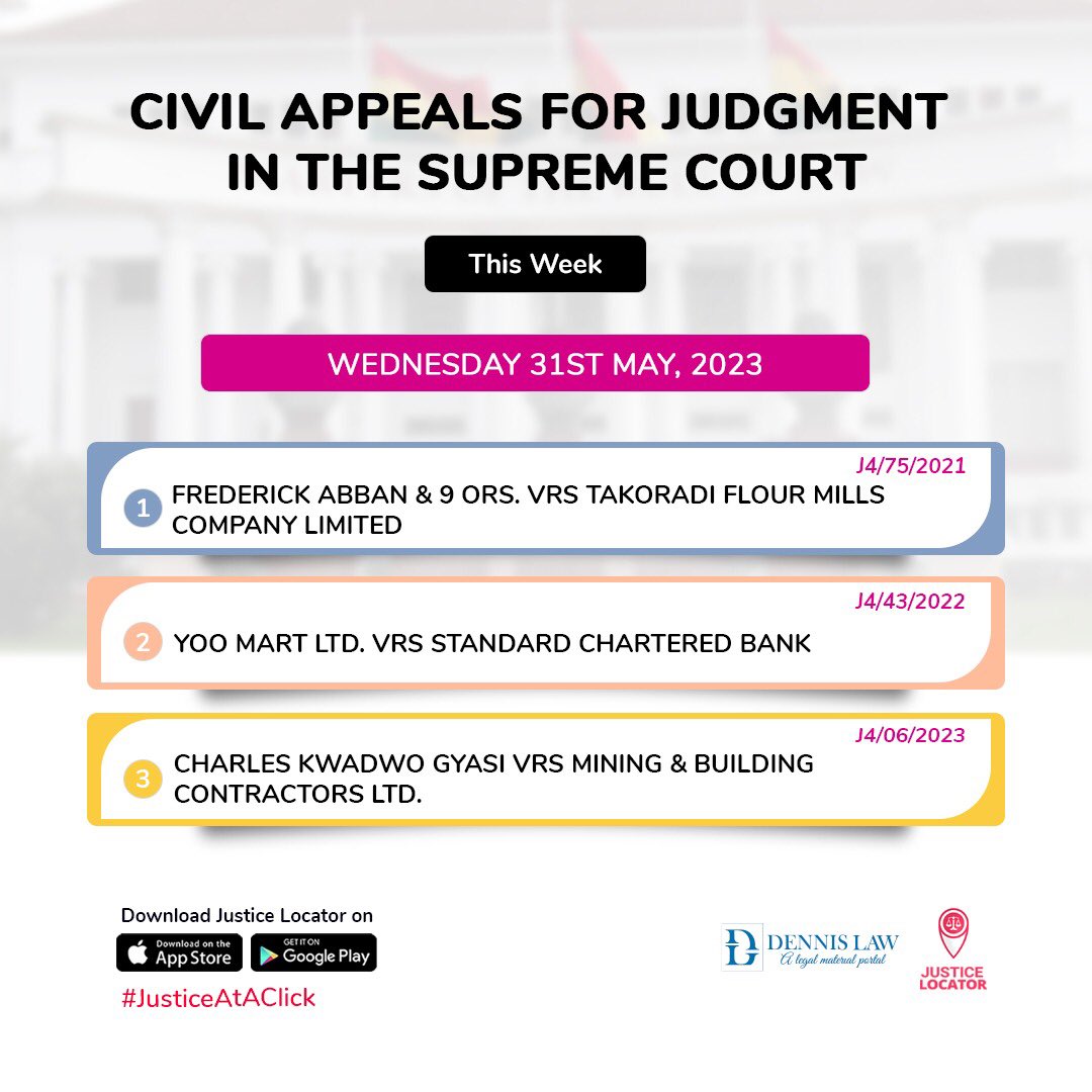 JusticeLocator's tweet image. Here’s the cause list for this week. Which of these cases would you want to witness live?
#justiceataclick #justicelocator