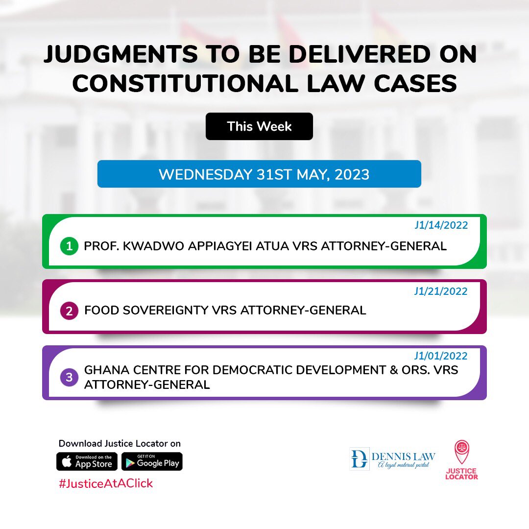 JusticeLocator's tweet image. Here’s the cause list for this week. Which of these cases would you want to witness live?
#justiceataclick #justicelocator