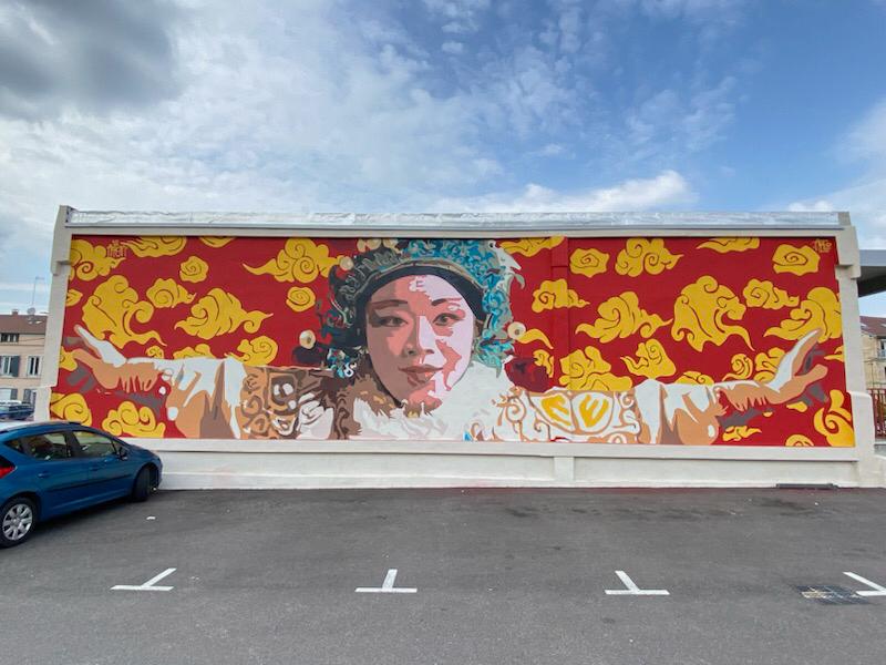 Fresque murale (16m x 5m) pour la ville de Wujiang🇨🇳,
réalisée à Bourgoin-Jallieu🇫🇷, à l'occasion de leur 30 ans de jumelage.

#art #Chine #France