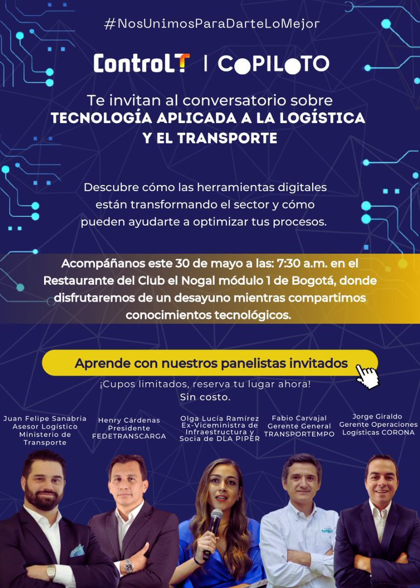 fedetranscarga's tweet photo. #AEstaHora @HenryACardenas presidente de #Fedetranscarga participa del foro “Reimaginar la logística y el transporte: una conversación para el futuro.”  convocado por #CopilotoColombia y #ControlT https://t.co/ixHM9eorLx