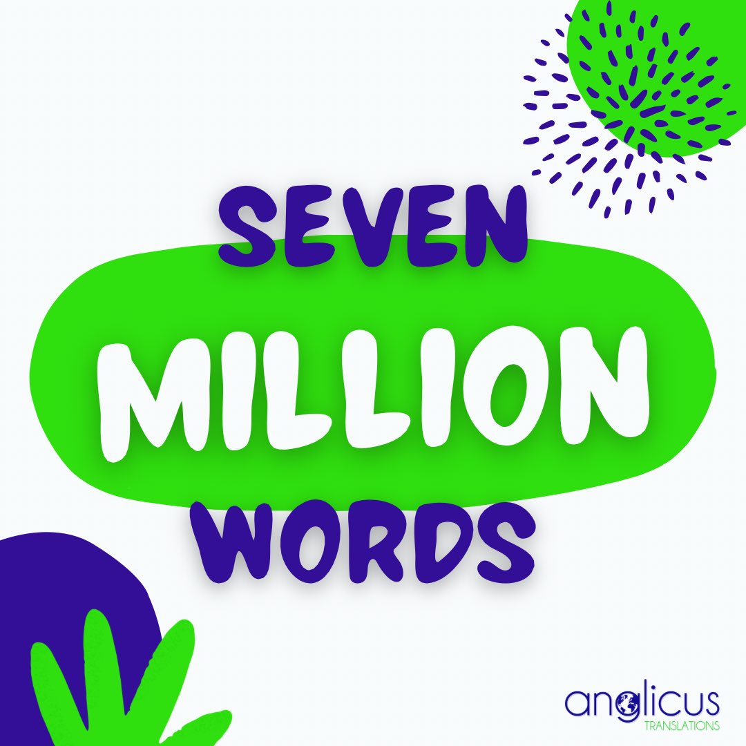 AnglicusTrans's tweet image. What better way to start the week after a bank holiday than by hitting a new business milestone…

Seven million words translated in a career spanning just over ten years.

🎉Here’s to the next million! 🎉
