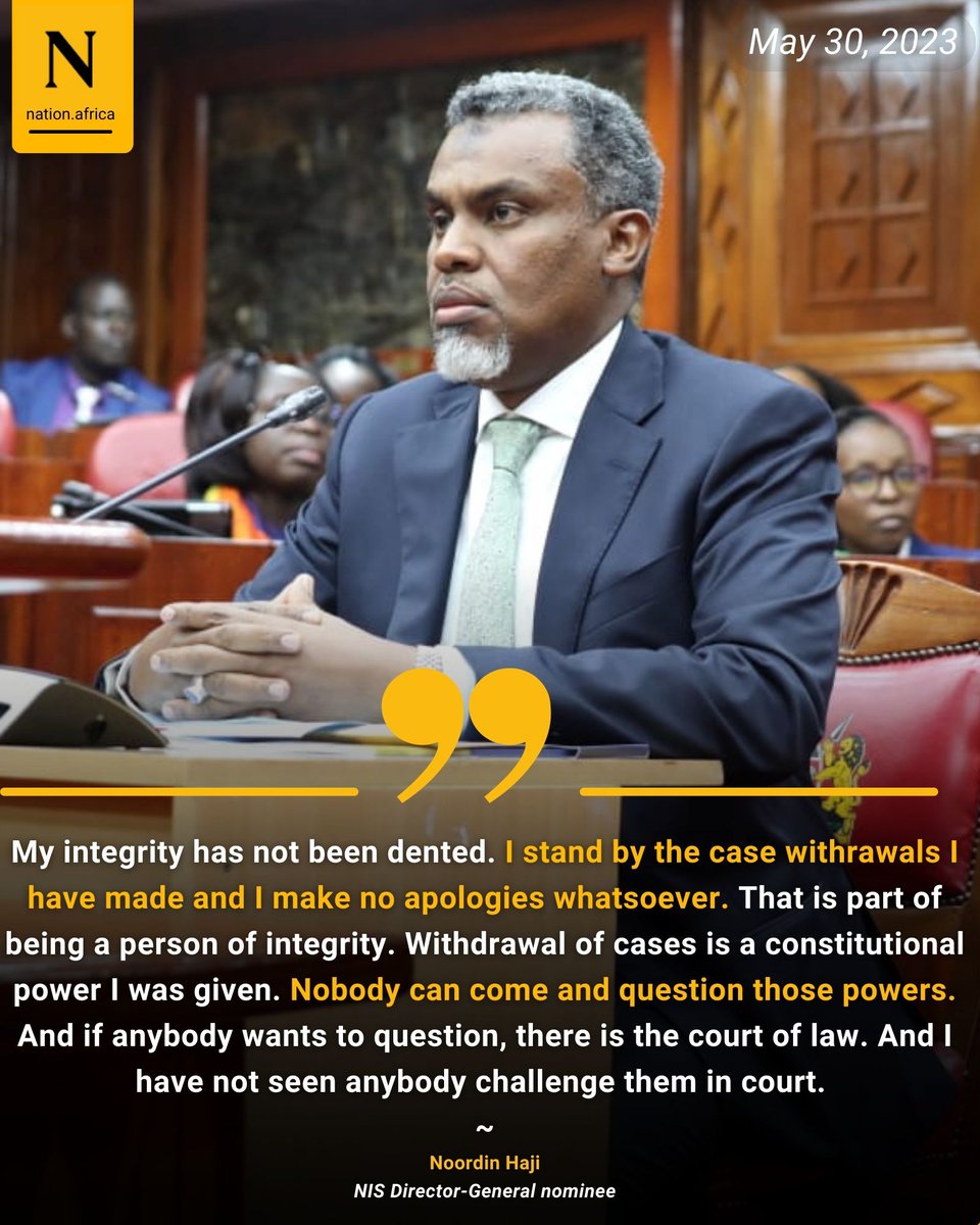 Haji: "I have no apologies to make for dropping cases. Withdrawal of cases is a constitutional power I was given. Nobody can come and question those powers. "