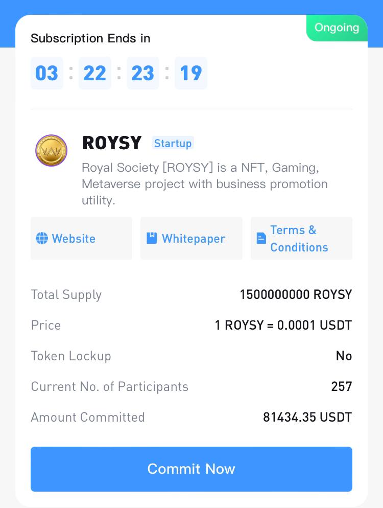Sakil_Polash's tweet photo. 🎉 $80k Achieved! The Amount Committed Exceeded Half of the Fundraising Target.
🔥 Royal Society NFT ($ROYSY) IEO Launchpad is on fire! Don't miss out!
🏆JOIN us on our journey to the moon! #LGF gooooooo
#Success #ROYSY #Launchpad #IEO https://t.co/BDhAy1cxVx