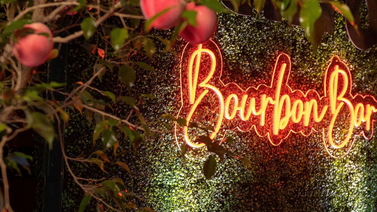 We were so pleased with the final look of this recent Atlanta reception! A touch of Georgia peaches &amp; bold pops of neon lighting, balanced with sleek furnishings, linens &amp; florals created a real Hotlanta vibe. It was a fun event that we really enjoyed planning w/ a great client!