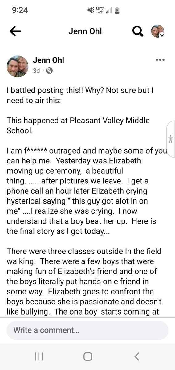 Jenne_must's tweet photo. My 13 year old got beat at school. Read this story. https://t.co/q9Wx7wfCId
