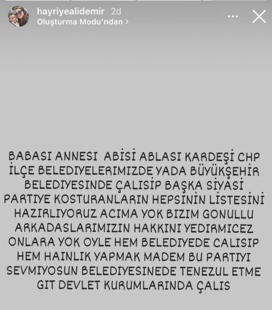 yekvucutcom's tweet photo. İzmir Belediyesinde görevli CHP’li Hayriye Çelik, belediyede CHP’ye oy vermeyenlerin listesini yaptıklarını açıkladı. 

“Yok öyle hem belediyede çalışıp hem hainlik yapmak” https://t.co/NWmMQkZ2yf