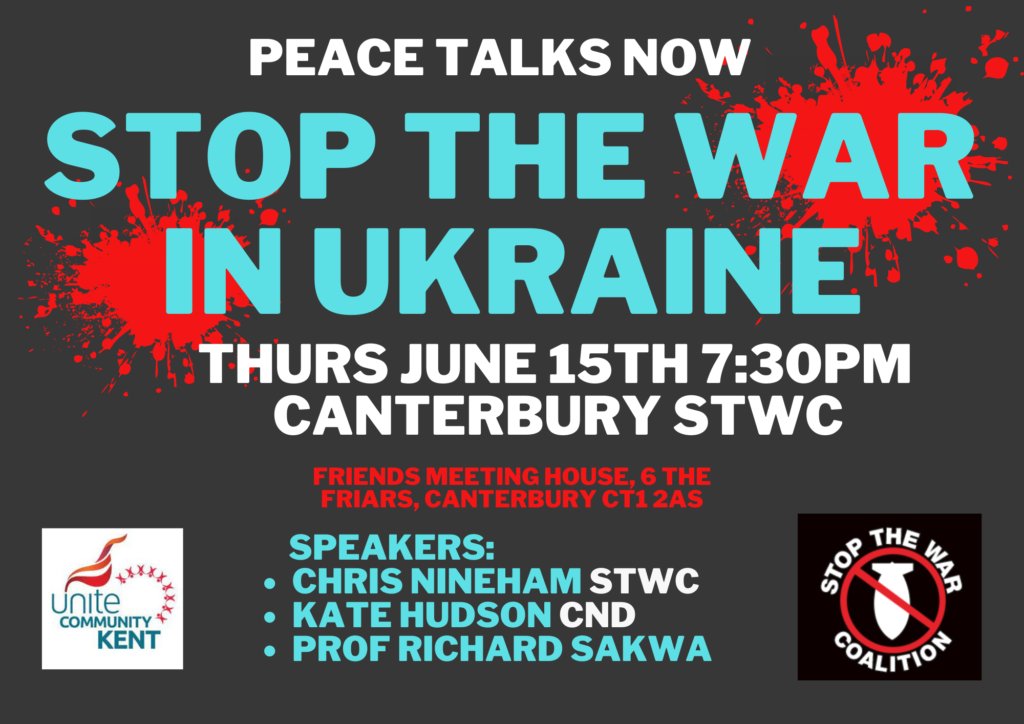 The UCU is not the only trade union supporting the disgraceful and discredited Putin apologists of the 'Stop the War Coalition'.

Here's Unite backing an event featuring Richard Sakwa, who even spun for Russia when the GRU poisoned the Skripals in Salisbury.