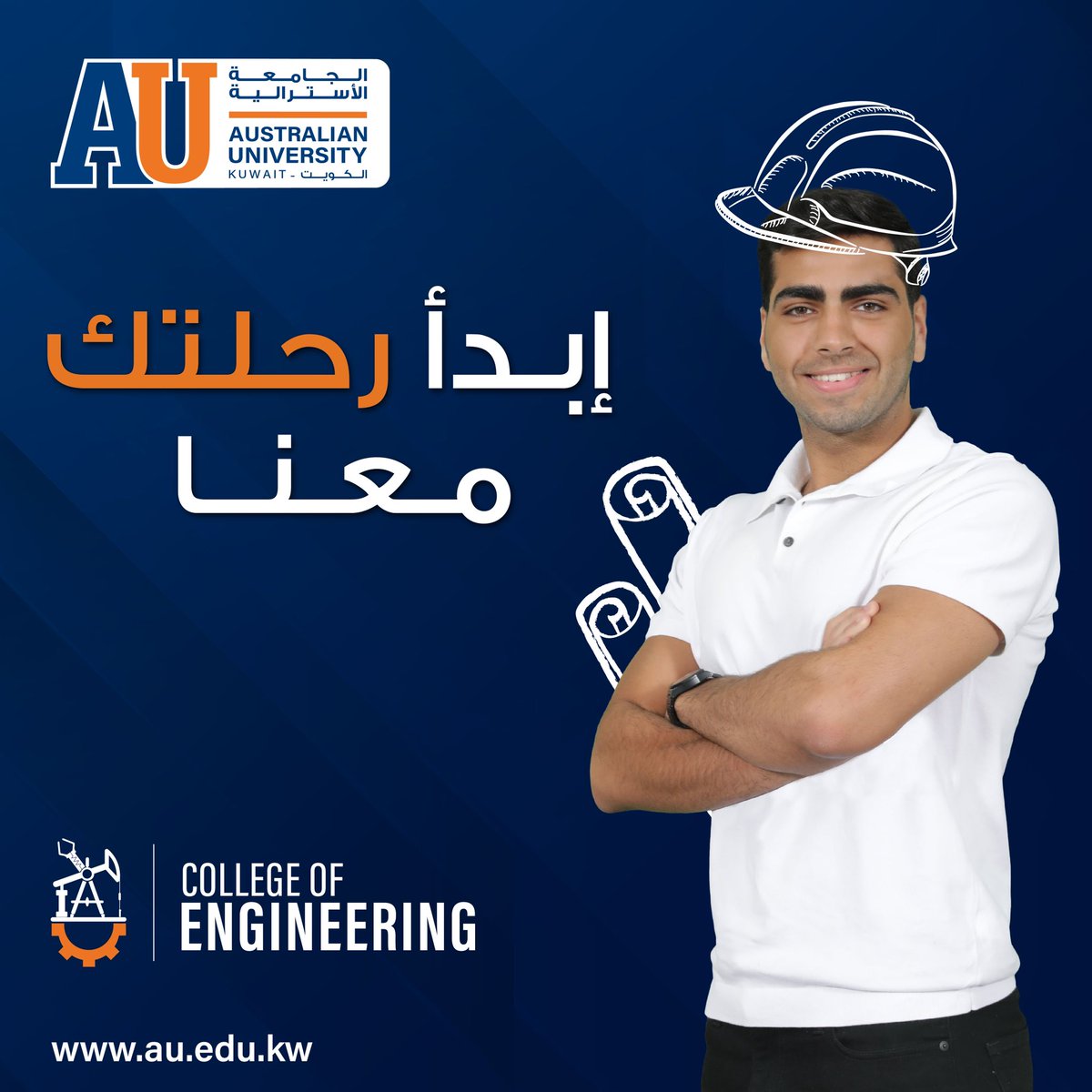 AU_Kuwait's tweet photo. إبدأ رحلتك معنا..... قدم الآن عبر موقع الجامعة الأسترالية
Apply Now to the Australian University through the website.
 
#au_engineering #au_aviation #au_business #au_kuwait
 
https://t.co/d2y6Cohkq4 https://t.co/WUbcf1FLf2