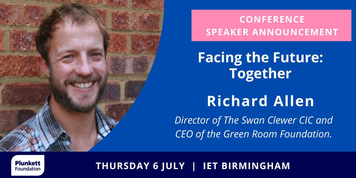 Another fantastic speaker lined up to join the EDI panel at Facing the Future on July 6th. Richard Allen is Director of <a href="/TheSwan_Clewer/">The Swan in Clewer</a> and CEO of the Green Room Foundation <a href="/GreenRoomSchool/">The Green Room</a> #combiztogether #Plunkett2026