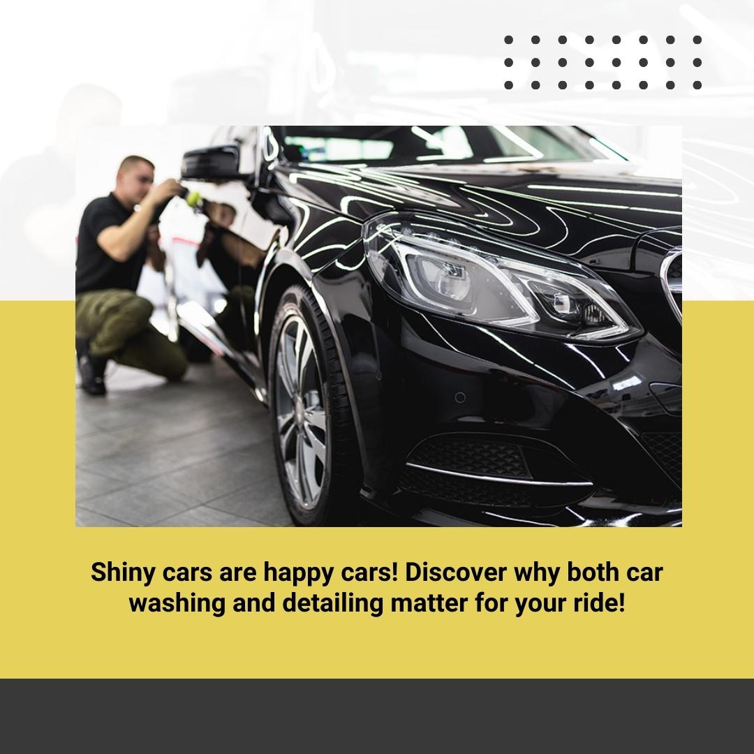 Shiny cars are happy cars! Discover why both car washing and detailing matter for your ride!

#carwash #cardetailing #autodetailing #carcare #detailing #cleancar #shinycar #carcleaning #carcleanliness #vehiclecare #autodetail #carproducts #carinterior #carwax