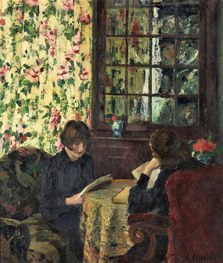 #Art #Artist  Ernst Oppler 
(1867-1929 Germania #painter)
Young girls reading 

#GoodAfternoon 

#Artlovers 
#Painting 
#ArtistOnTwitter
