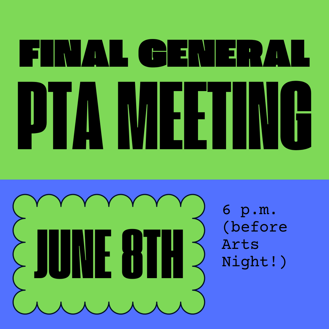 Don't forget to join us for our FINAL General PTA Membership meeting on June 8th at 6pm prior to Arts night in the media center. This is also a great time to check out all of the updates we have made to the media center this year. See you then! <a href="/SycamoreCreekES/">Sycamore Creek ES</a>