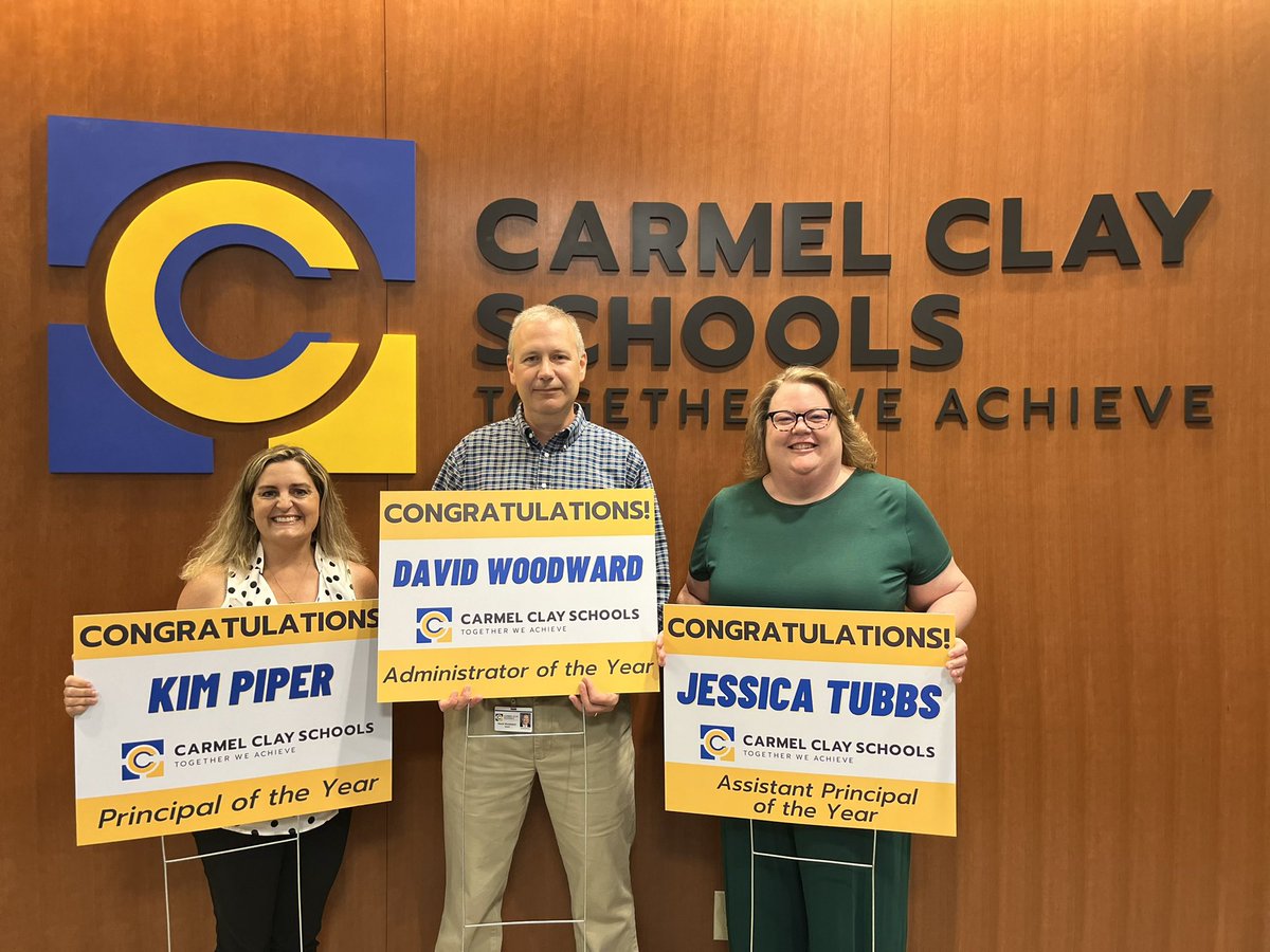 Dr. Tom Oestreich (@tomoestreich) on Twitter photo Congratulations to our <a href="/myccs/">Carmel Clay Schools</a> Administrators of the Year! Principal of the Year, Kim Piper, Assistant Principal of the Year, Jessica Tubbs and Administrator of the Year, David Woodward! Thank you for all you do to make CCS an amazing district! Congratulations to our <a href="/myccs/">Carmel Clay Schools</a> Administrators of the Year! Principal of the Year, Kim Piper, Assistant Principal of the Year, Jessica Tubbs and Administrator of the Year, David Woodward! Thank you for all you do to make CCS an amazing district!
