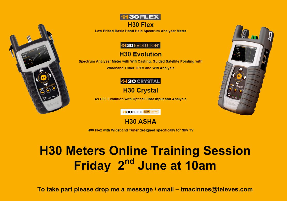 The next H30 Meter Training Session is at 10am this coming Friday.  These popular sessions are now 2 monthly so if you want to do this but can't make this Friday the next one will be in August.  If you want to take part please drop me an email.