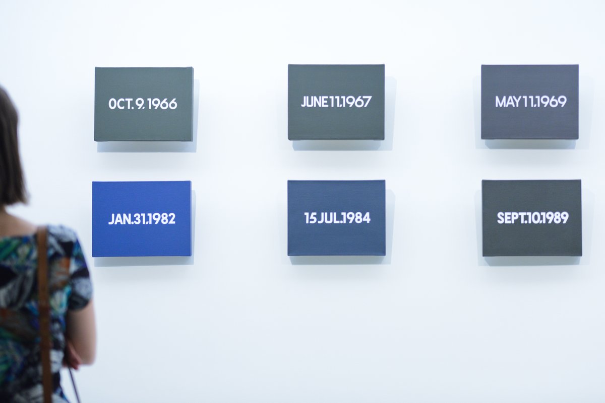 Conceptual artist On Kawara devoted his life to exploring ideas of place and time with art based on language and numbers.

His renowned "Today" series, commonly referred to as Date Paintings, showcases his disciplined approach to art-making. Each painting features the date of its