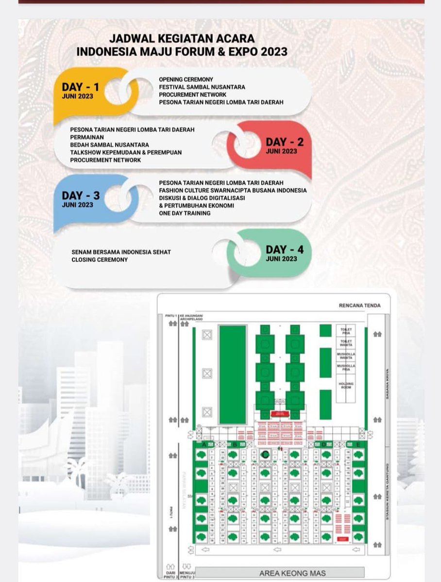 ditjenpolpum's tweet photo. Hallo sobat politik, jangan lupa untuk datang dan menyaksikan secara langsung Indonesiamaju Expo &amp; Forum 2023 di Taman Mini Indonesia Indah, Jakarta
Yuk cek detail kegiatan apa saja yang bisa kalian ikuti dalam postingan berikut
#akrabpolitik #DitienPolitikdanPum https://t.co/BDIy00WLxU