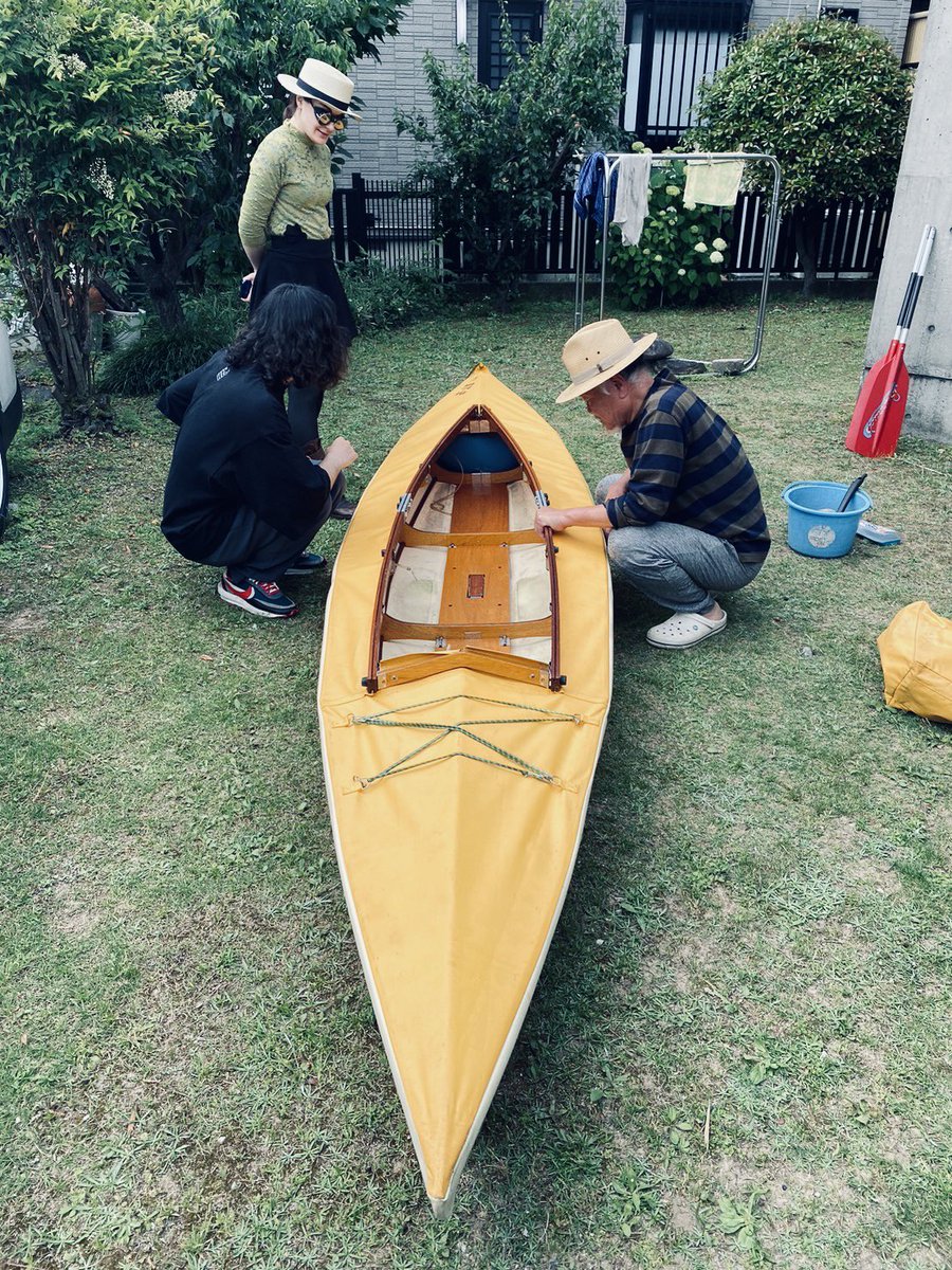 MJackshun's tweet photo. 友人の親父さんから木製カヌーゲット。
大切に使います。 https://t.co/ZKnW2N3OzK