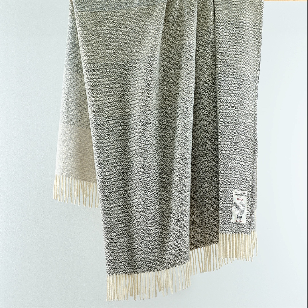 avocaireland's tweet photo. This very special throw in our new Timeline Collection is woven with yarn. Using wool from Wicklow Cheviot Sheep, this piece honours our Mill’s humble beginnings in 1723, when raw wool was made into cloth for the local community.
#AvocaIreland #AvocaMill #WicklowWool #1723 https://t.co/PQV4blRAlb