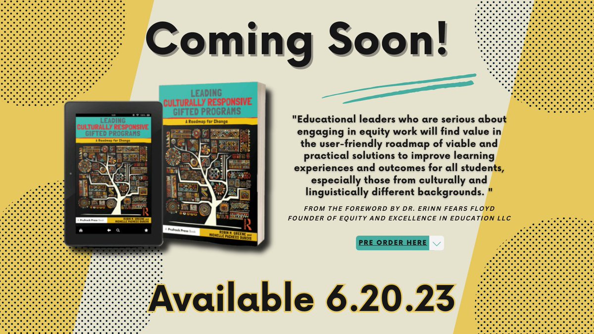Prufrock Press (@prufrockpress) on Twitter photo 'Leading Culturally Responsive Gifted Programs' is available for pre-order today! routledge.com/Leading-Cultur… 'Leading Culturally Responsive Gifted Programs' is available for pre-order today! routledge.com/Leading-Cultur…