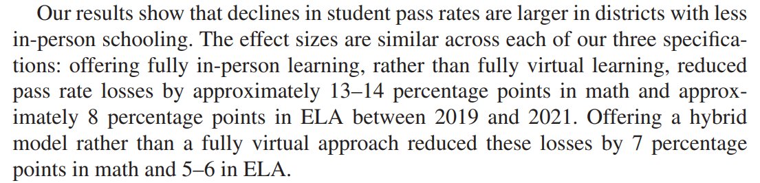 In-person schooling is good. pubs.aeaweb.org/doi/pdfplus/10… by <a href="/RebeccaSJack/">Rebecca Jack</a> et al.
