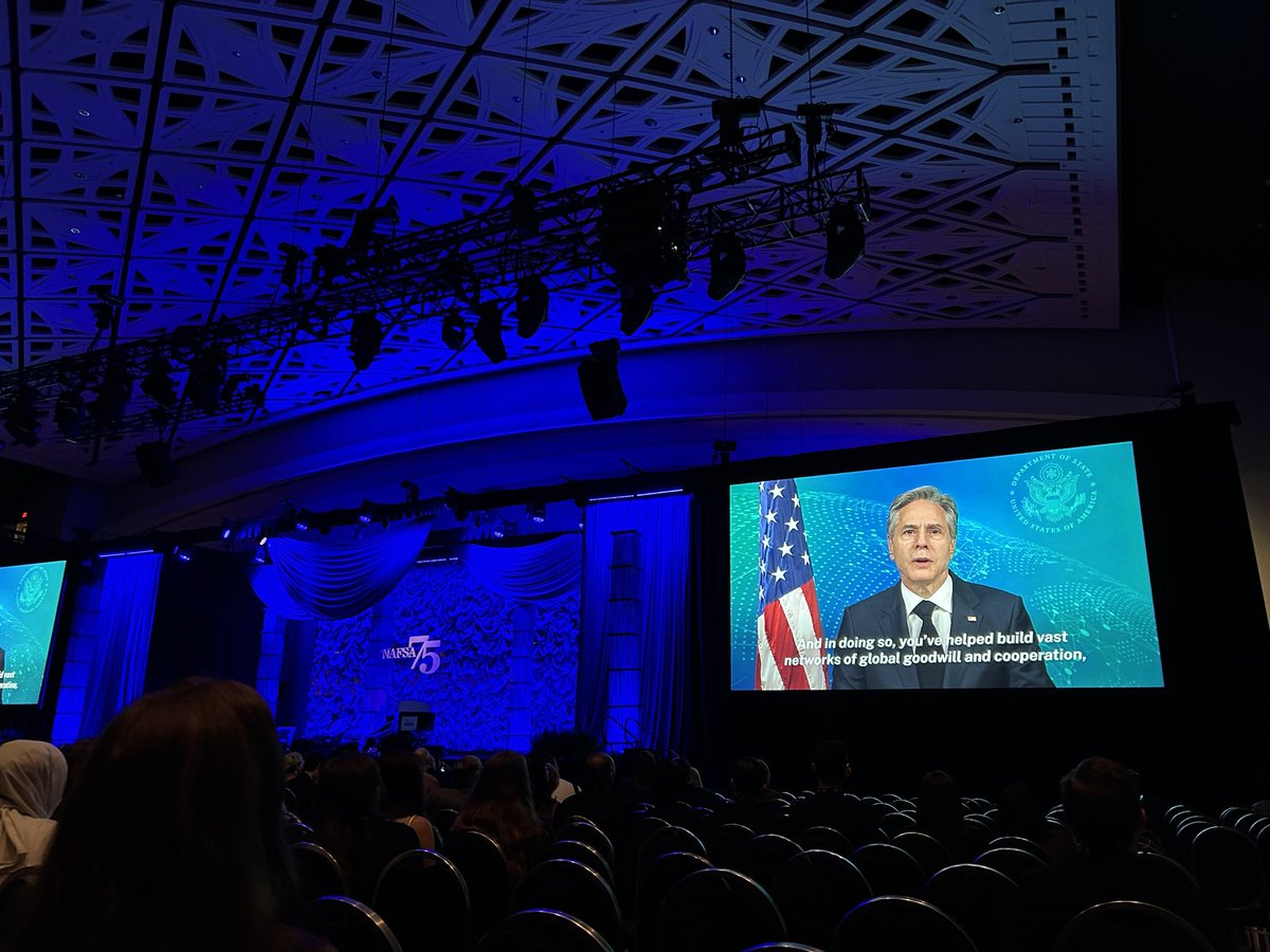 #nafsa75 #nafsa2023 with a welcome note from <a href="/SecBlinken/">Secretary Antony Blinken</a>