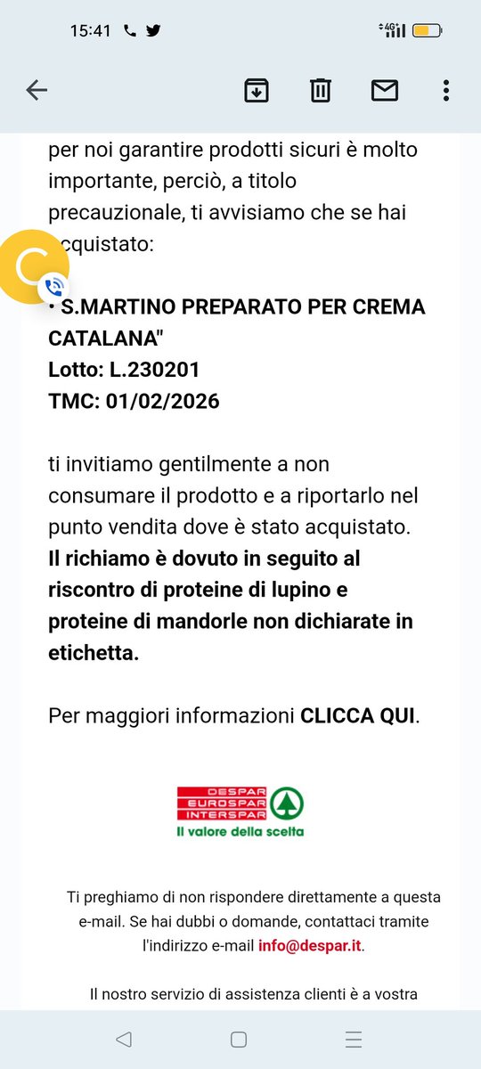Italian_Refugee's tweet image. Ahahahah #despar ti chiede di non mangiare questo budino perche cintiene proteine di mandorle e lupino non dichiarate... E poi in vena ci dobbiamo fare sieri sperimentali americani coperti da segreto militare!!! #vaccino #controlloqualita #mRNA #Pfizer #Moderna #Speranza #Covid