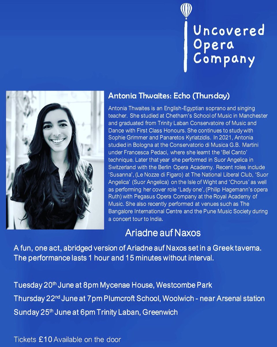 Uncovered Opera Company (@operauncovered) on Twitter photo Joined for the first time by <a href="/AntoniaThwaites/">antonia</a>, we are very much looking forward to her Echo! She will be singing on Thursday <a href="/Plumcroft/">Plumcroft Primary</a> in the Woolwich campus by Arsenal station. Come! Joined for the first time by <a href="/AntoniaThwaites/">antonia</a>, we are very much looking forward to her Echo! She will be singing on Thursday <a href="/Plumcroft/">Plumcroft Primary</a> in the Woolwich campus by Arsenal station. Come!