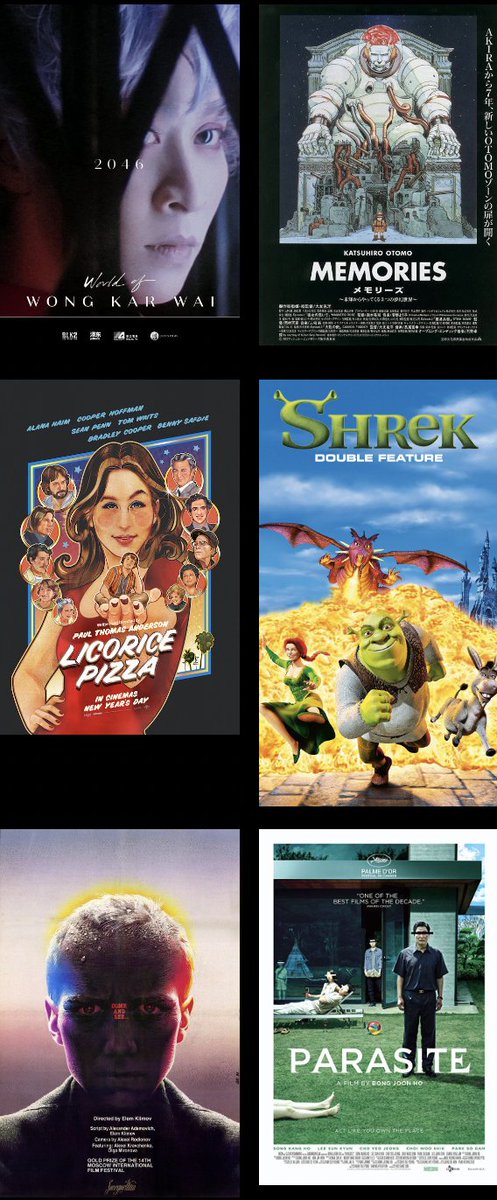 If this image doesn't encapsulate the variety of programming at @ThePCCLondon, I'm not sure what else would. A Shrek Double Bill and Come and See mere pixels apart is madness.