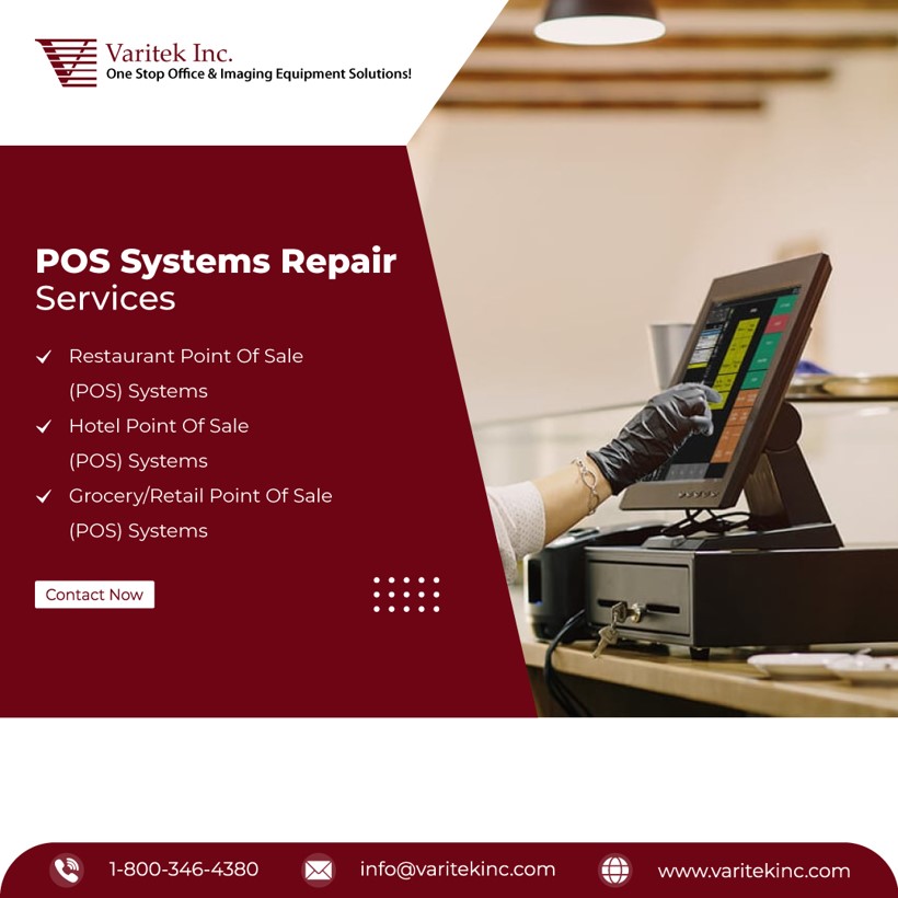 VaritekInc's tweet image. POS Systems Repair Services
We offers sales, repair, service & support all types of POS systems. We have trained POS engineers, who can determine what POS system you need.
Contact 18003464380
Visit varitekinc.com/pos-systems/
#varitekinc #scanners #plotters #printers #copiers