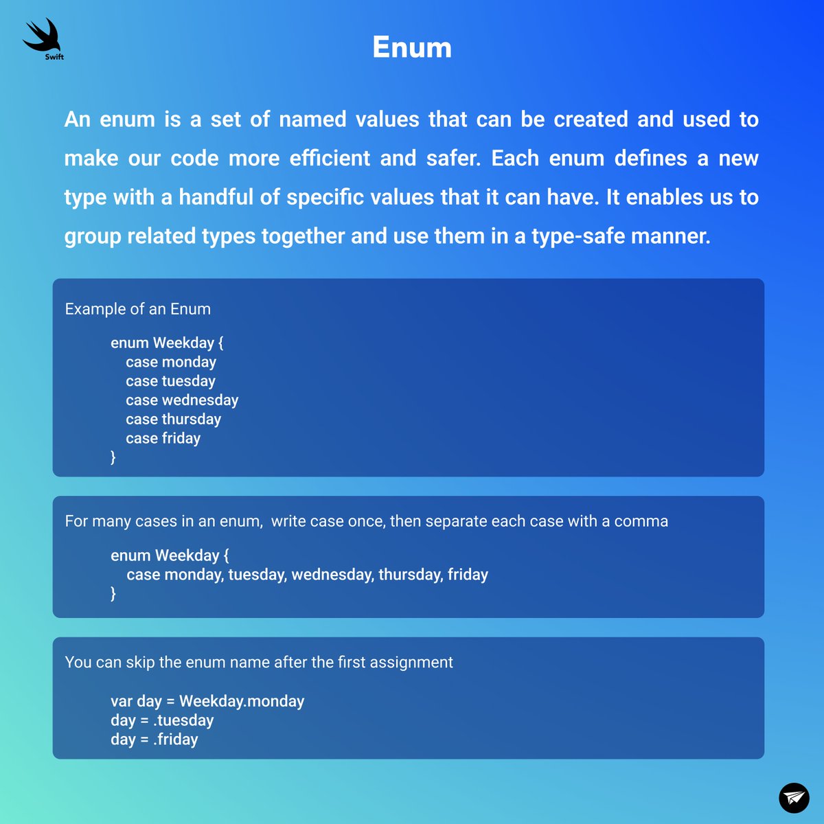 codeswifty's tweet image. #swiftprogramming