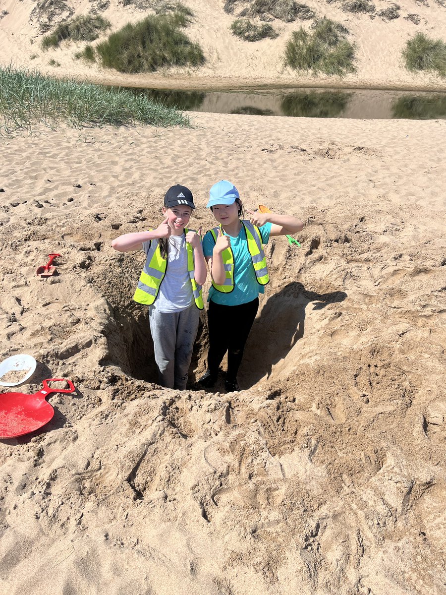 The fun in the sun continues, we found some tadpoles in the stream and were inspired by our current class novel “Holes” to dig a hole like Stanley Yelnats 🕳️😎