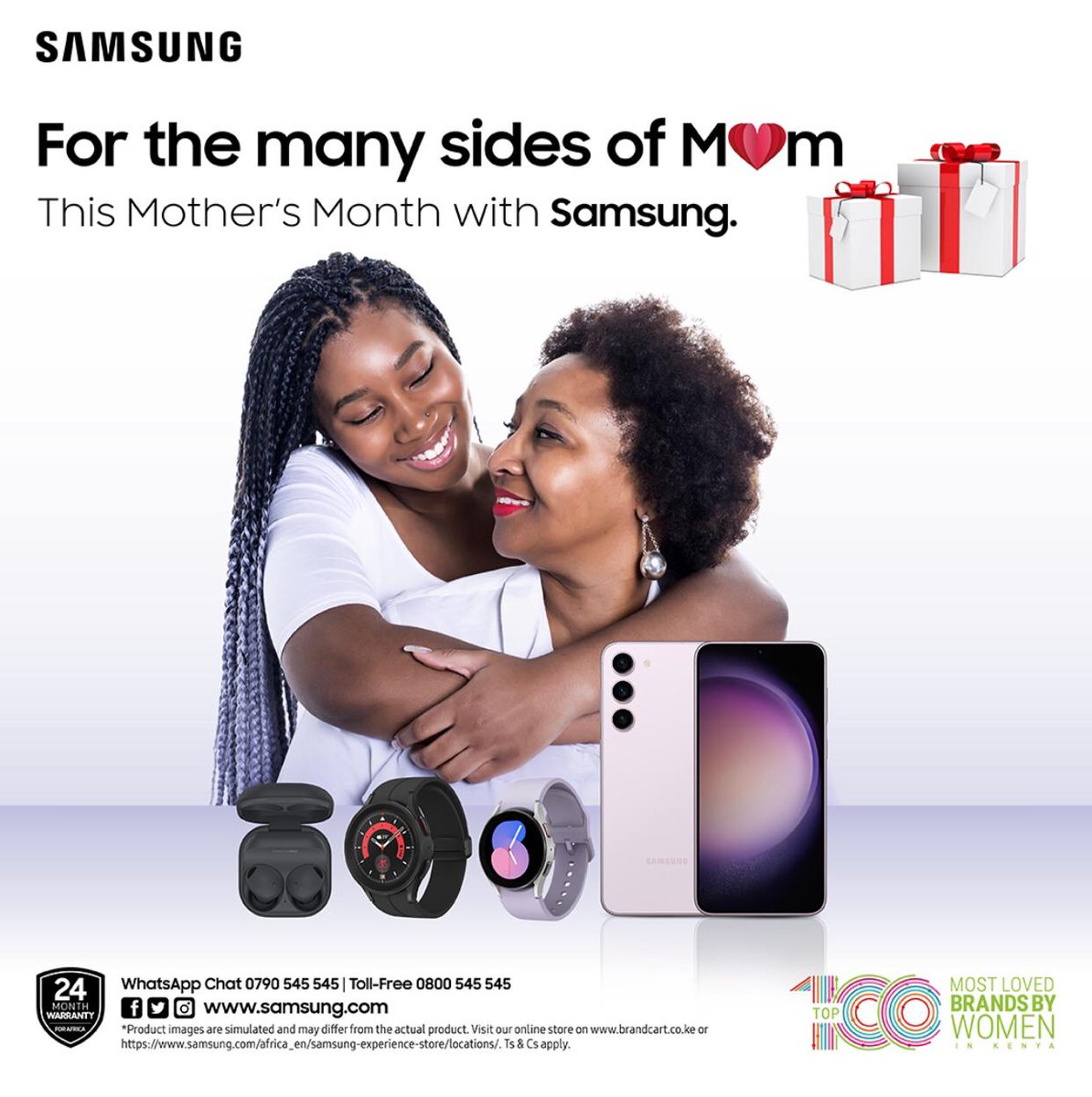 Make your mom's day extra special with Samsung! Get amazing discounts on the latest gadgets this Mother's Month. Shop now and show your love! ❤️📱💻 

Check out here: linktr.ee/samsungkenya.

#GalaxyASeriesKE
#AwesomeIsForEveryone