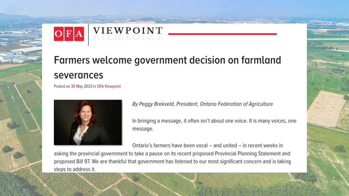 Ontario Federation of Agriculture tweet media