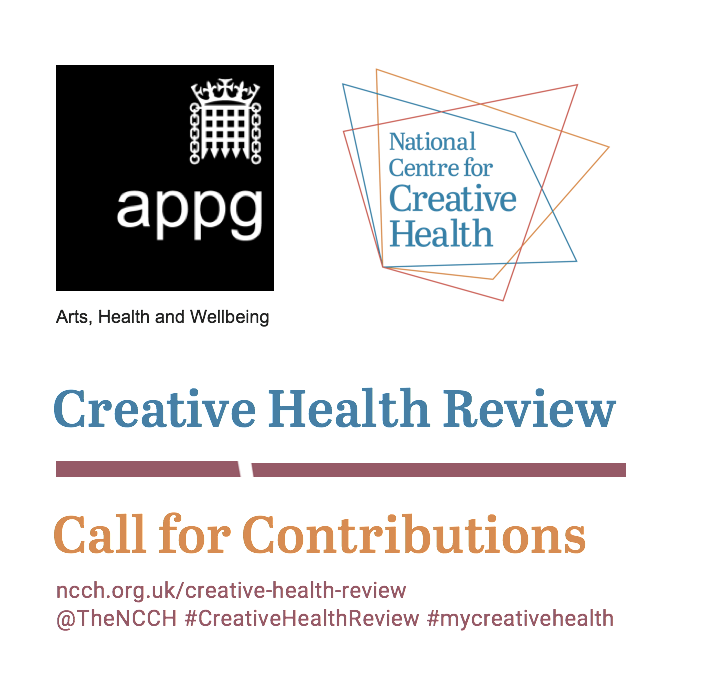 #CreativeHealthReview Call for Contributions
Does your work cover any of our key themes of the review?  ncch.org.uk/themes-and-rou…
What do you think is needed to support the integration of creative health into health &amp; social care systems? 

Let us know! ncch.org.uk/call-for-contr…