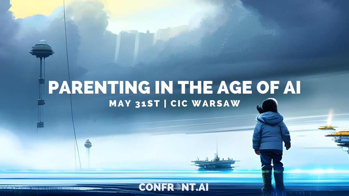 Piotr_Zientara's tweet photo. Tomorrow, on Wednesday 31.05.2023 at CIC Warsaw we're hosting .@confrontai_ 2nd #meetup! The #discussionpanel on #parenting in the age of #AI will be in the great company of .@szopa, Joanna Andryszczak-Lewandowska
speakers: .@globartek and Aleksandra Maciejewicz from .@lawmore_pl https://t.co/YViRUxB3x1