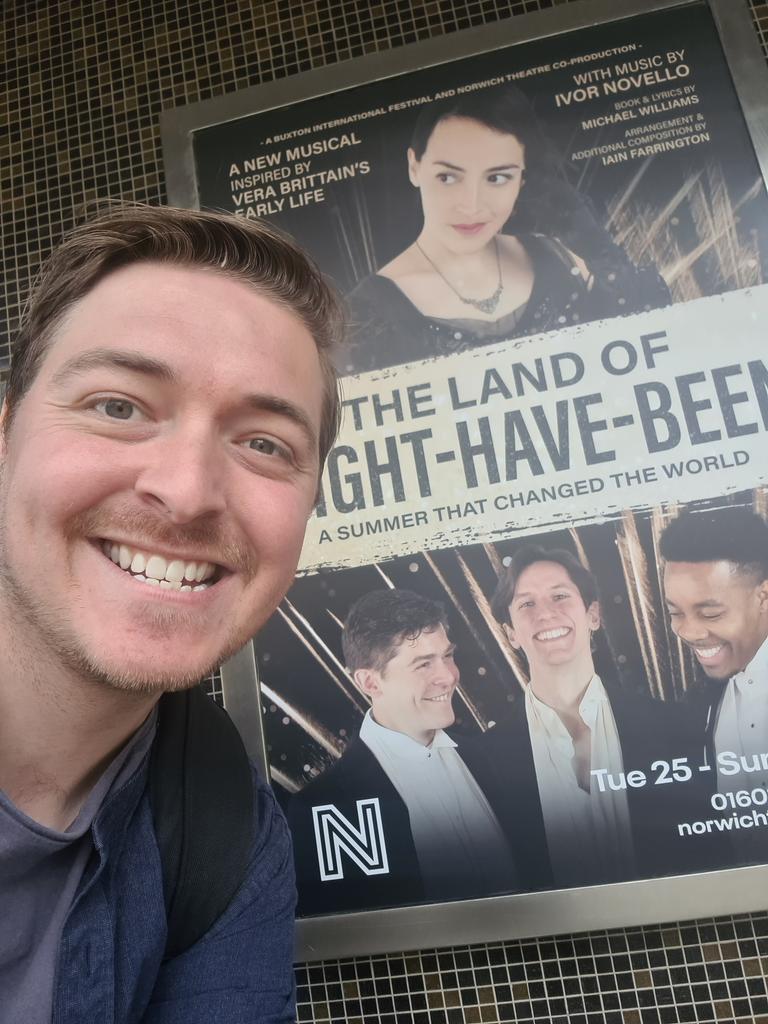 @JuliaMariko @ETOpera Pleasure has been all mine! Good luck with your Ivor Novello musical. @BuxtonFestival @NorwichTheatre Saw this poster for 'The Land of Might-have Been' at our last Norwich Wish Gatherer show yesterday - can you spot @alexpsknox family resemblance?