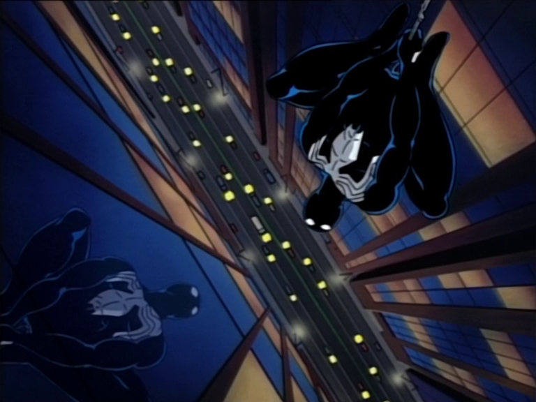 worldsfinest's tweet photo. The three-part Spider-Man: The Animated Series arc "The Alien Costume" concluded this month (May) back in 1995. Arguably the cartoon's most popular episodes, Spidey finds a mysterious alien ooze, which eventually bonds with Eddie Brock to create Venom! #SpiderManTAS #SpiderMan https://t.co/EgVarSXESi