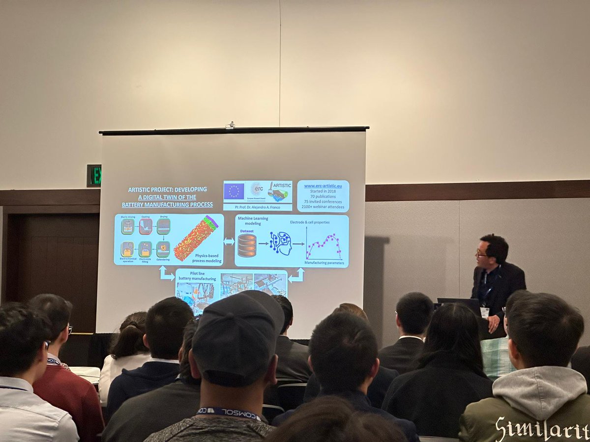 A great honor to present <a href="/erc_artistic/">ERC-ARTISTIC</a> in the Symposium in honor of Prof. Ralph White, and a great honor to meet him in person.  

#battery #modeling

<a href="/ParthaPMukherj1/">Partha P. Mukherjee</a> <a href="/ECSorg/">ECS</a> <a href="/ERC_Research/">European Research Council (ERC)</a> <a href="/EnergyRS2E/">RS2E</a>