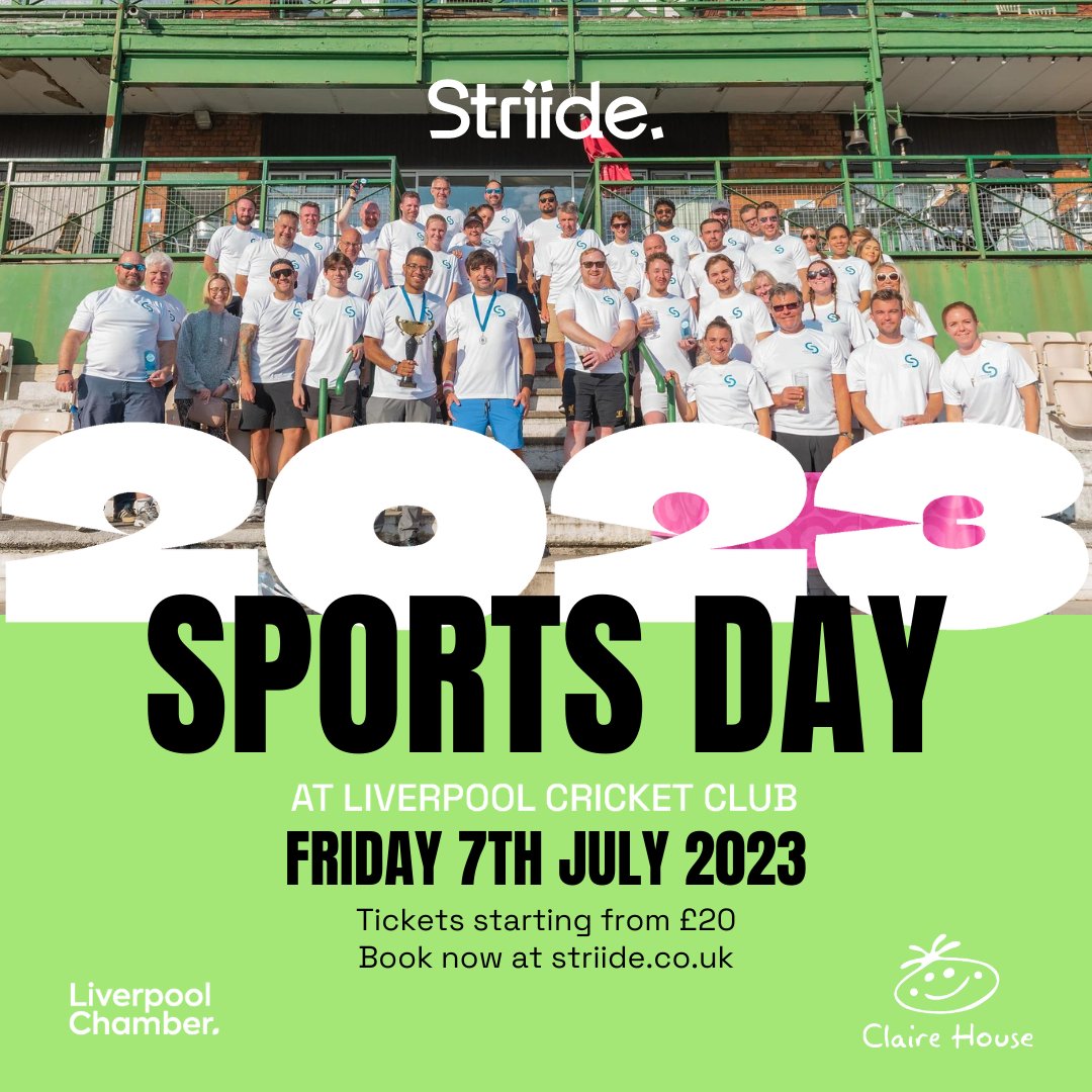 ProLiverpool's tweet photo. We're looking forward to joining @StriideUK for this year's Sports Day⛹️♂️
Including all the traditional sports day events from egg and spoon to the sack race, rounding the day off with a BBQ and drinks
Book here👉 https://t.co/VP0Vdo74O5
#Striide #NetworkingLiverpool https://t.co/M6OVi3nLQy