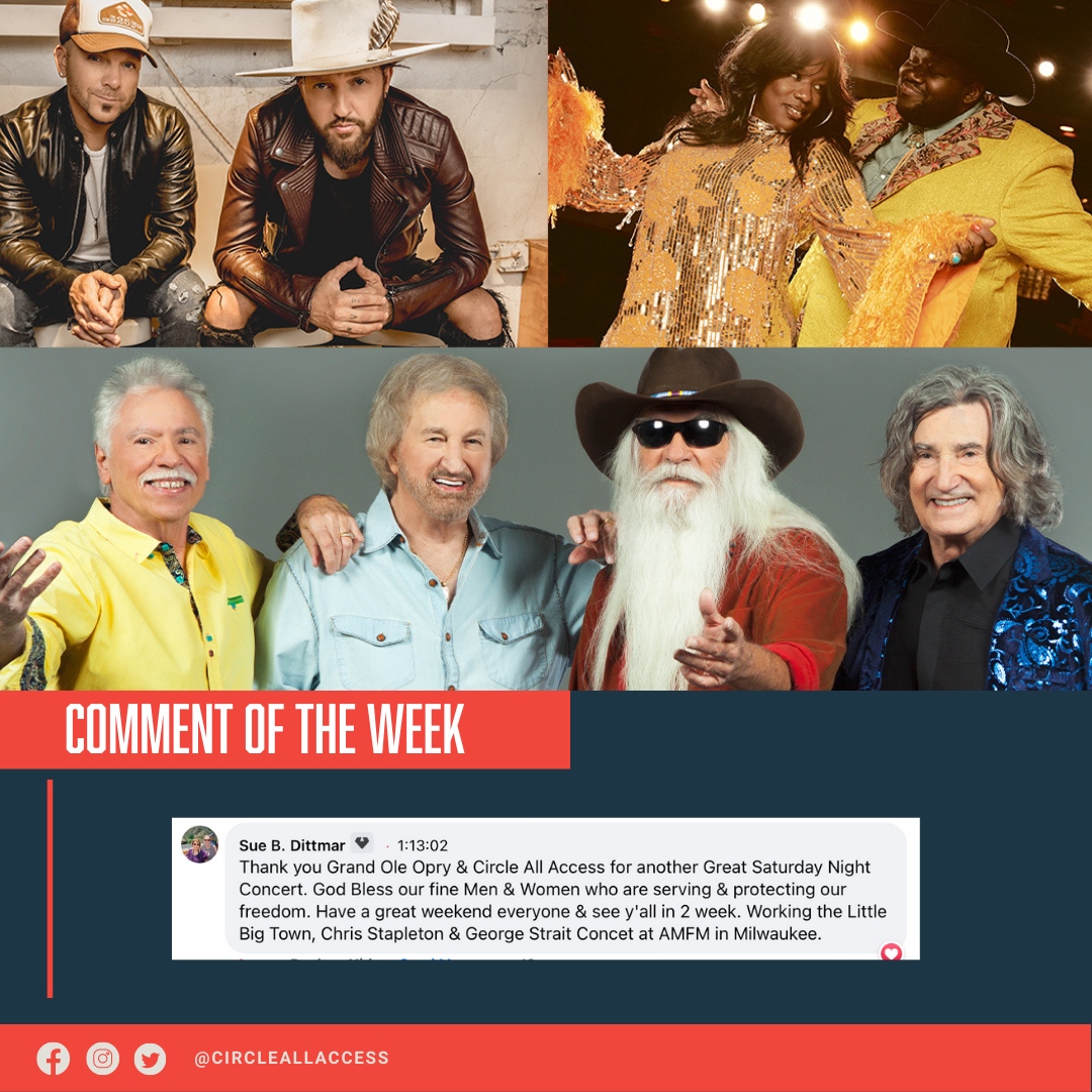 CircleAllAccess's tweet image. Last Saturday our Circle family got together for a very special Opry Live to celebrate and honor all those who have served❤️🤍💙 Needless to say, it was a very emotional but wonderful night of performances! #CommentOfTheWeek⁠