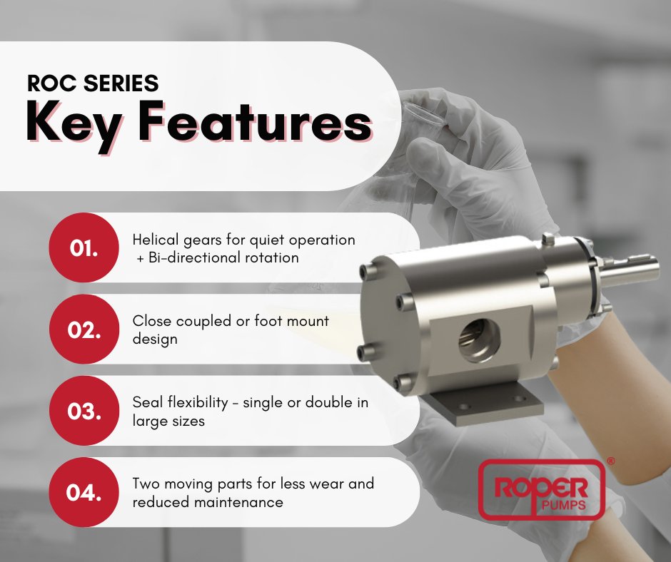 The ROC Series chemical service pump features heavy-duty stainless steel gear pumps for optimum chemical capability. 

📱(706) 335-5551
#ROCSeries #innovation #pumpingsolutions #georgiapumpingsolutions #industry #pumpingsolutions #RoperPumpCompany #efficiency #industrialsolutions