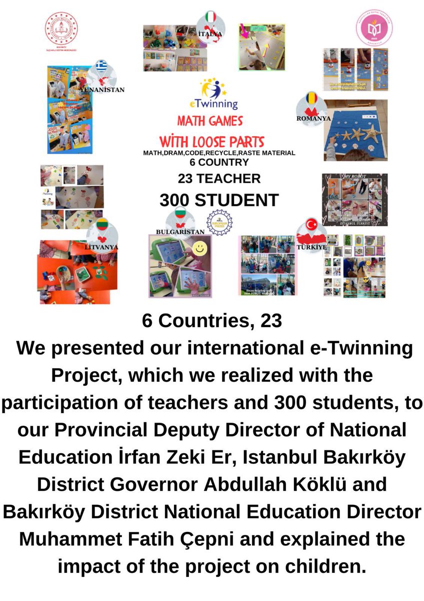 ilceninsesii's tweet image. Anaokulu öğrencilerinden 5 Avrupa ülkesiyle beraber ortak 

ilceninsesi.com/anaokulu-ogren…

#etwinning #eğitim #istanbul #bakırköy